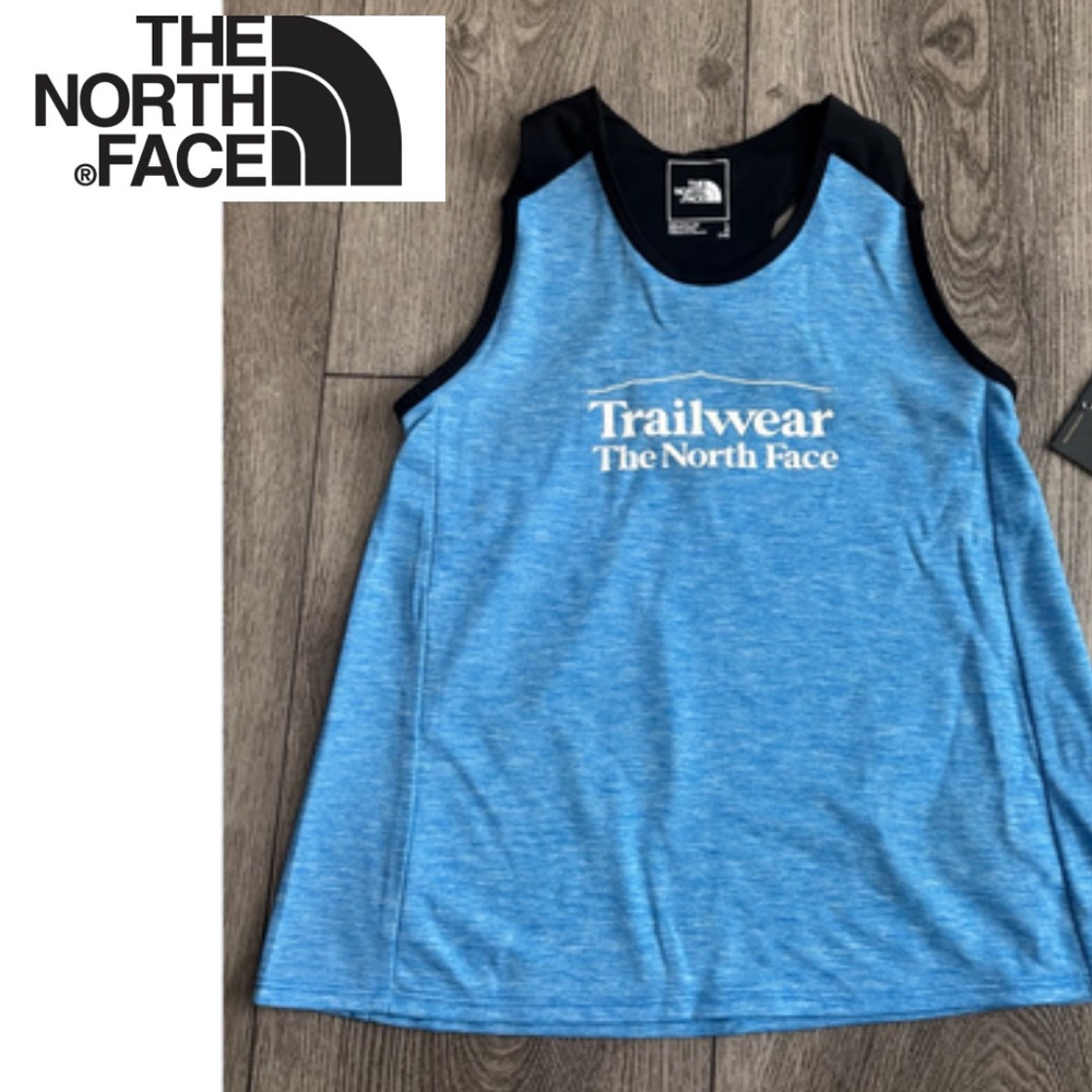The North Face Kids Light Blue and Black Tank Top